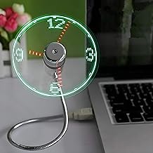 ONXE LED USB Clock Fan - Real Time Display, Cool Gadget Gift
